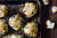 Spinach, Bacon & Artichoke Stuffed Portobello Mushrooms