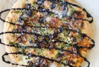 Spring Portobello, Asparagus & Prosciutto Pizza with Balsamic Glaze