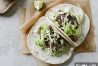 Crockpot Short Rib Tacos with Salted Lime Cabbage & Queso Fresco