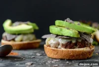 Taco-Spiced Burgers with Avocado and Crushed Tortilla Chips