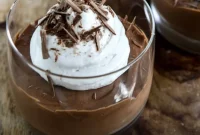 Silky Milk Chocolate Mousse with Coconut Whipped Cream
