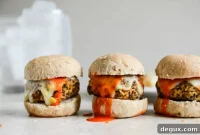 Crispy Buffalo-Style Quinoa Sliders with Sweet Corn and Scallions