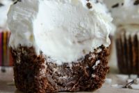 Fudge Brownie Cupcakes with Creamy Coconut Ice Cream Filling