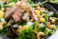 Thai Steak Salad with Roasted Chili Mango Vinaigrette