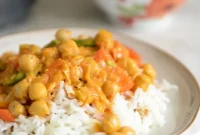 Thai Chickpea Coconut Curry with Fragrant Coconut Rice