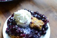 Skillet Blueberry Cobbler with Cheddar Biscuit Crust Recipe