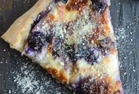 Blueberry Pizza with Whipped Ricotta and Caramelized Shallots