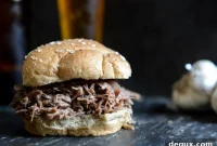 Slow-Cooker Brown Sugar & Roasted Garlic Pulled Pot Roast Sandwiches