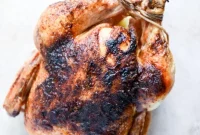 Chipotle-Lime Butter Roast Chicken with Black Bean and Corn Salad