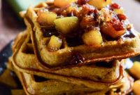 Pumpkin Spice Waffles with Butternut Squash & Bacon Maple Syrup