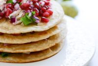Honey-Ginger Chicken Tostadas with Pomegranate Lime Salsa