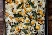 Butternut Squash, Mushroom & Fontina Nachos with Crispy Sage