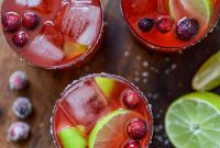 Cranberry Ginger Vanilla Margaritas with Sugared Cranberries (Video)
