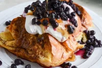 Cinnamon-Sugar Sourdough French Toast Bake with Whipped Greek Yogurt