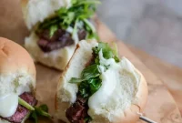 Filet Mignon Fondue Sliders with Melted Cheese