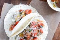 Crispy Brussels Sprout Tacos with Caramelized Shallot Salsa