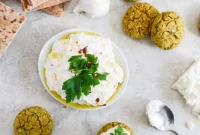 Baked Falafel with Spicy Feta Yogurt Dip Recipe