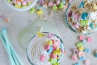Lucky Charms Cereal Milkshakes with Marshmallow Frosting and Booze