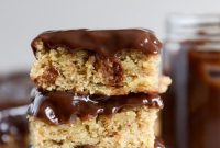 Banana Blondies with Chocolate Peanut Butter Ganache Recipe