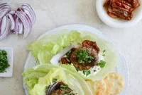 Lamb Slider Lettuce Wraps with Whipped Feta Spread Recipe