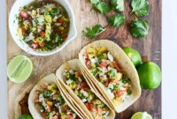 Ginger-Garlic Steak Tacos with Pineapple Pico de Gallo