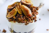 Salted Bourbon Vanilla Granola with Caramelized Fig Parfait