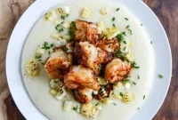 Smoky Brown Butter Shrimp over Creamy Gouda Grits