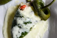 Cheesy Stuffed Poblano Peppers with Melted Cheese