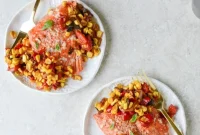 Garlic Butter Salmon with Caramelized Shallot Relish Recipe