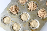 Moist Banana Streusel Muffins with Crunchy Cinnamon Topping