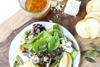 Honeycrisp Apple Salad with Crispy Sage and Maple Vinaigrette