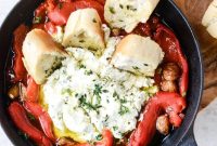 Baked Goat Cheese with Roasted Garlic and Pull-Apart Baguettes