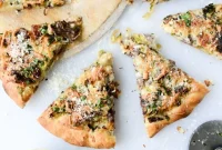 Crispy Shredded Brussels Sprouts, Cider Short Rib & Caramelized Shallot Pizza