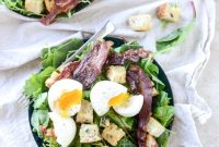 Baby Kale Breakfast Salad with Soft-Boiled Eggs & Maple Bacon Vinaigrette