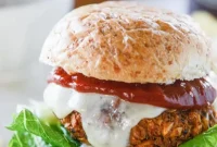 Crispy Cheesy Chickpea Burger with Crunchy Toppings