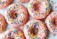Strawberry Buttermilk Sprinkle Donuts Recipe