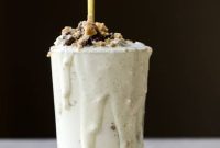 Peanut Butter Chocolate Chip Cookie Dough Blizzard with No-Churn Vanilla Bean Ice Cream