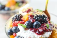 Brown Butter Shortbread Parfaits with Coconut Cream Layer