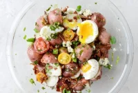 Bacon and Blue Cheese Potato Salad with Soft-Boiled Eggs