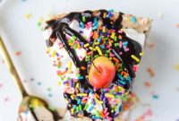 Coffee Ice Cream Sundae Pie with Hot Fudge and Macaroon Crust