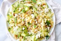 Marinated Zucchini and Feta Salad with Toasted Pistachio Crumbs