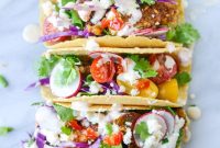 Crispy Zucchini Tacos with Cherry Pepper Crema