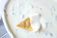 Roasted Hatch Green Chile Queso Dip Recipe