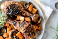 Cider-Braised Chicken with Spiced Butternut Squash