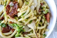 Bacon, Egg & Brussels Sprout Carbonara Recipe for Weeknights