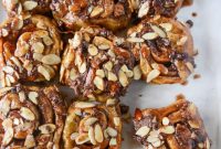 Nutella Sticky Buns with Toasted Almonds and Caramel Video