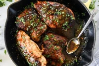 Honey Dijon Skillet Chicken with Garlic and Thyme