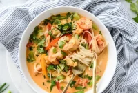Thai Coconut Curry Shrimp Noodle Bowls Recipe