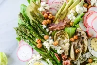 Spring Cobb Salad with Spring Greens & Soft-Boiled Egg
