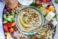 Greek Marinated Flank Steak with Party Hummus Platter